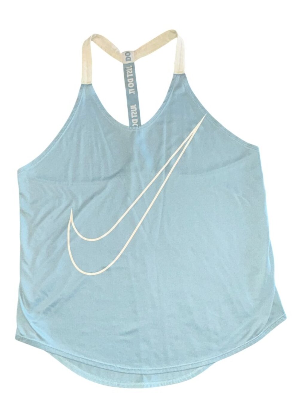 Nike DRI-fit Teal Lime Green Elevate Elastika Racer Back Tank Top Womens Large